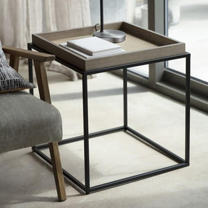 Forden Tray Side Table - Grey Washed Oak Effect