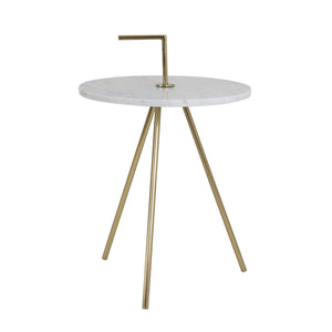 Moyuta Marble white-gold side table. 