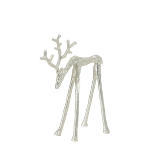 Silver Deer Ornament. Silver home accessories. Silver Christmas decorations 