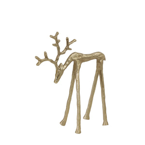 Gold Deer Ornament. Gold home accessories. Gold Christmas decorations 