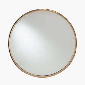 Gold Metal Round Wall Mirror - Ø60cm
