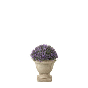 Small Artificial/Faux Potted Heather in cement planter