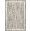 Textured area rug with a border on a white background