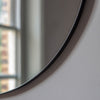 Bowie Black framed Mirror -80cm diameter