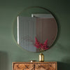 Bowie Champagne framed Mirror -80cm diameter