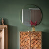 Bowie Champagne framed Mirror -80cm diameter
