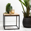 Yarula Side Table - Black & Wood