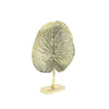 Leaf Ornament On Base - Gold