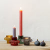 Large Grey Duo Glass Candleholder