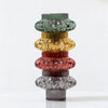 Large Grey Duo Glass Candleholder