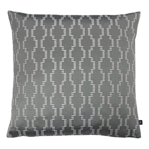 Nash Feather Filled Cushion - Fog/Dark Grey