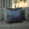 Nash Feather Filled Cushion - Ink/Royal Blue